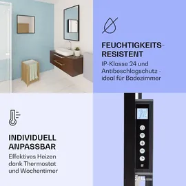 Klarstein Infrarotheizung, Infrarot Spiegelheizung Standgerät, Infrarotheizung mit Thermostat, Heizung mit Erkennung Offener Fenster & App-control, Heater Co2-frei, Ip24 Infrarot Heizgeräte,