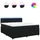 vidaXL Boxspringbett mit Matratze Schwarz 180x200 cm Samt