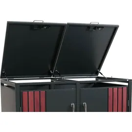 MCW Mülltonnenverkleidung O67 132 x 122 x 84 cm anthrazit