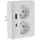 ChiliTec MILOS Schutzkontakt-Steckdose 2-fach 2in1, USB-A+C/PD, 16A/250V, weiß