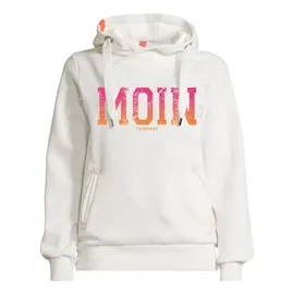 salzhaut Hoodie SÜNN - MOIN Farbverlauf Orange/Neon Pink/Weiß L