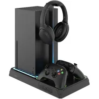 für Xbox Series X mit Belüftung und Ladefunktion schwarz
