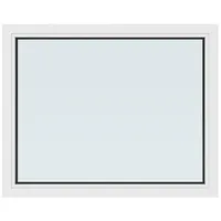 Solid Elements Kunststofffenster New Basic Festverglasung  (100 x 80 cm, Verglasung: 3-fach, Weiß)