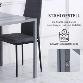 Homcom Esszimmertisch 75 x 75 x 75 cm grau