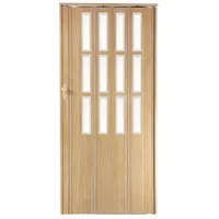 Falttür Höhe 203 cm Einbaubreite bis 85 cm Schiebetür Sonoma eiche hell farben mit Schloß und Fenster Doppelwandprofil abschließbar