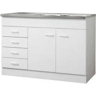 kochstation Spülenschrank »KS-Elster«, Breite 120 cm weiß