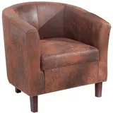 Riess-Ambiente Design Sessel Hemingway Whisky-braun Massivholzbeine Kolonialstil Cocktailsessel Polstersessel