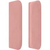 vidaXL Kopfteil mit Ohren Rosa 203x16x78/88 cm Samt