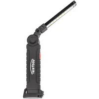Testboy Light 200 LED-Arbeitsleuchte mit wiederaufladbarem Li-Ion-Akku (bis 270° schwenkbar, Intensitätsstufen 50% oder 100%, inkl. Magnet & Haltehaken, eingebauter Akku, leistungsstark), Schwarz