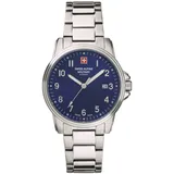 Swiss Alpine Military Leader SAM7011.1135 Herrenuhr Leader - Silber/Blau