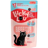 lucky lou Katzen-Nassfutter Lifestage Adult Geflügel & Rind 125 g