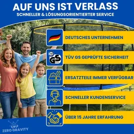 Zero Gravity Outdoor Trampolin 427 cm rund Blau/Gelb