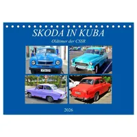 Calvendo SKODA IN KUBA - Oldtimer der CSSR (Tischkalender