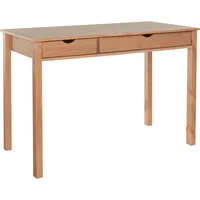 Home Affaire Schreibtisch Gava, massives Kiefernholz, für das home office, Breite 100/120/140/160 cm beige 120 cm x 80 cm x 60 cm