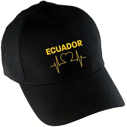 multifanshop Baseballcap - Ecuador - Herzschlag - Druck gelb - Mütze