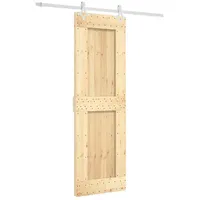 vidaXL Schiebetür mit Beschlag 70x210 cm Massivholz Kiefer