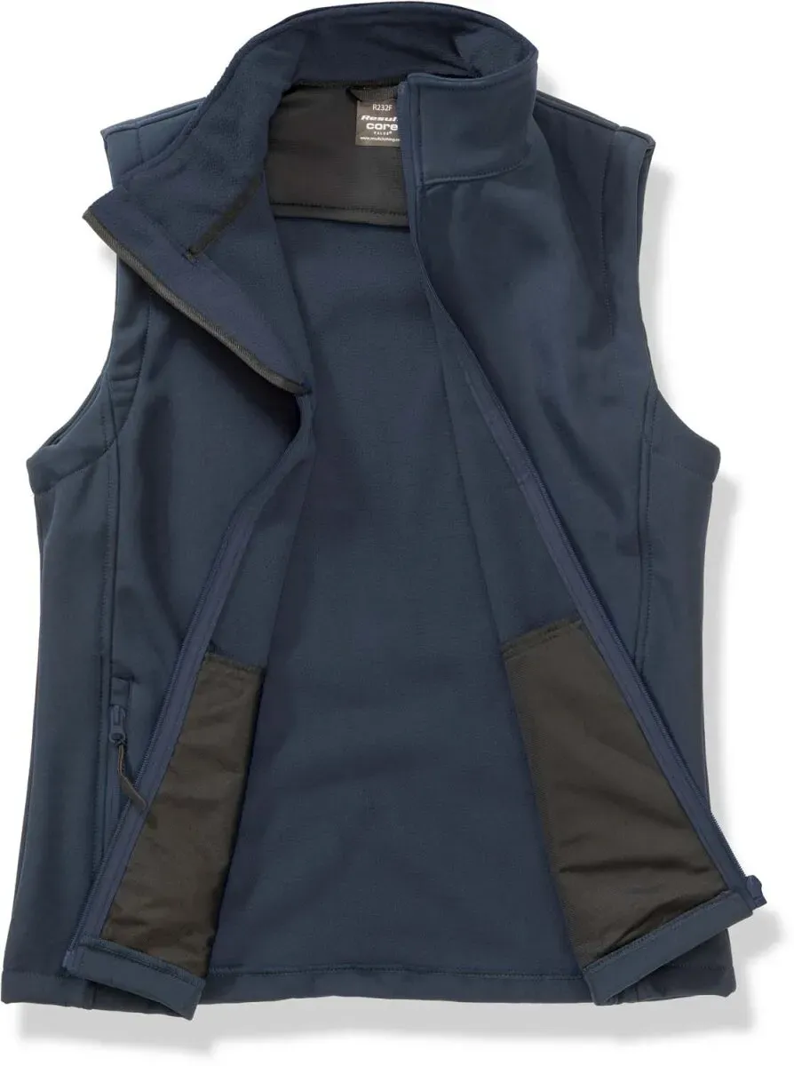 Result Core Damen 2-Lagen Softshell Gilet 'Printable' Bodywarmer R232F navy/navy XL