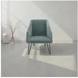 DOMO collection Sessel Delft 60 x 71 x 83 cm blau Chenille-Optik