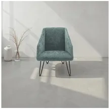 DOMO collection Sessel Delft 60 x 71 x 83 cm blau Chenille-Optik