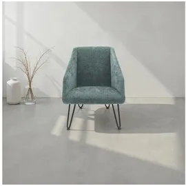 DOMO collection Sessel Delft 60 x 71 x 83 cm blau Chenille-Optik