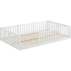 Cadani Kinderbett Teso 120 x 200 cm Kiefer massiv weiß