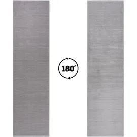 Sehrazat Teppich SEHRAZAT "LIMA, auch als Läufer", grau, B:80cm H:10mm L:150cm, Polyester, Polypropylen, Teppiche, Teppich, Kurzflor, Linienstruktur, leichter Glanz, Wohnzimmer