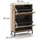 Vicco Eliza 60 x 92 x 0 cm 2 Klappschubladen braun