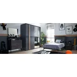 JV Möbel Kinderzimmer-Set Grau aus Holz mit modernem Design