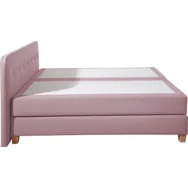 Home Affaire Boxspringbett HOME AFFAIRE "Fargo", lila (flieder), B:173cm L:227cm, Struktur fein (100% Polyester);Samtstoff (100% Polyester), Komplettbetten, Boxspringbett, in Überlänge 220 cm, mit Topper, 3 Ausführungen, 4, Breiten
