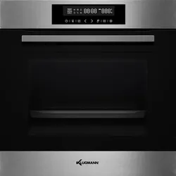 Einbau Backofen Klugmann Herd, Timer Heissluft Grill TFT Display 70 L, Edelstahl
