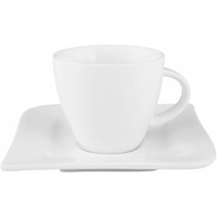 Kaffeeservice Weiß Geschirr Service Kaffeegeschirr Tassen Set Porzellan 12 tlg