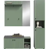 Home Affaire TATIO Garderobenschrank 161 x 37 x 192 grau