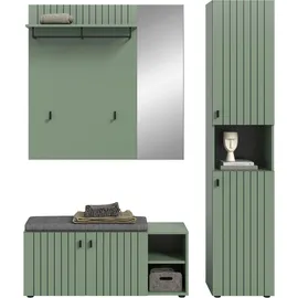 Home Affaire TATIO Garderobenschrank 161 x 37 x 192 grau
