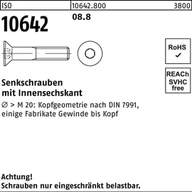 Hörger & Geßler Senkschraube ISO 10642 Innen-6kt M5x 6 8.8 500 Stück
