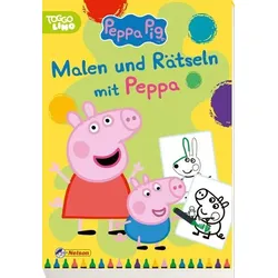 NELSON 511948 Peppa Pig: Malen und Rätseln mit Peppa