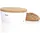 Continenta Brottopf mit Holzdeckel oval 30 cm weiß
