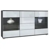 Vladon Sideboard 138,5 x 75,5 x 35 cm Weiß