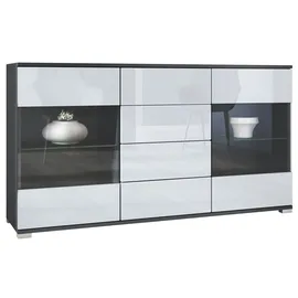 Vladon Sideboard 138,5 x 75,5 x 35 cm Weiß