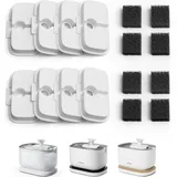 PETLIBRO Filter Katzenbrunnen 8er Pack für Dockstream Trinkbrunnen für Katze PLWF005, PLWF115, PLWF105, 4-Monats-Set PETLIBRO Trinkbrunnen Filter Ersatzfilter für Katzentrinkbrunnen