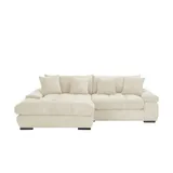 bobb Ecksofa mit trendigem Cordbezug Hella ¦ creme ¦ Maße (cm): B: 303 H: 96 T: 203