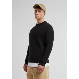 URBAN CLASSICS Rib Basic Pullover Black XL