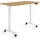 eSmart Germany EZX-132WBA 120x60cm Bambus Dekor Ergonomischer Steh-Sitz-Schreibtisch auf Rollen Stufenlos elektrisch höhenverstellbar 65,5-1...