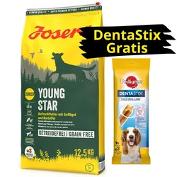 JOSERA YoungStar - Grain Free 12,5kg + PEDIGREE DentaStix GRATIS!