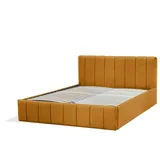 bettso Polsterbett mit Bettkasten Nina ¦ gelb ¦ Maße (cm): B: 149 H: 85