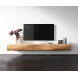 DeLife Lowboard New Live-Edge 200 cm Akazie Natur 4 Türen schwebend