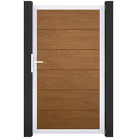 GROJA Gartentor 100 x 180 cm Golden Oak/Kunststoff