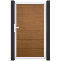 GROJA Gartentor 100 x 180 cm Golden Oak/Kunststoff