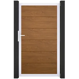 GROJA Gartentor 100 x 180 cm Golden Oak/Kunststoff