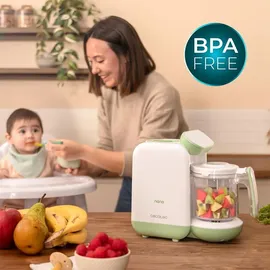 Cecotec Küchenroboter für Babys - Nana BabyCare FoodProcessor. Kocht, püriert, sterilisiert und erwärmt Babyflaschen, BPA-frei, geeignet Obst, Gemüse und Fleisch, Rezeptbuch