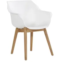 Hartman Sophie Gartenstuhl 62 x 53 x 112 cm teak/weiß stapelbar